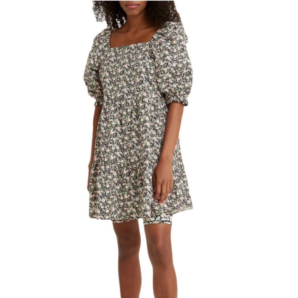 NWT Levi's Willa Floral Trapeze Dress Square Neck Size XL